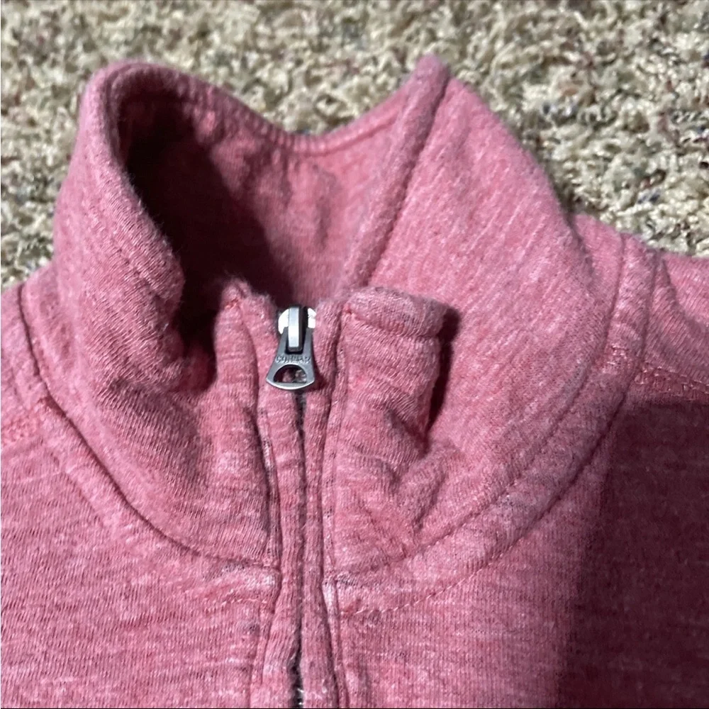 J.Crew Sweater Mens M Pink Knit Goods Pullover 1/4 Zip 100% Cotton Long Sleeve